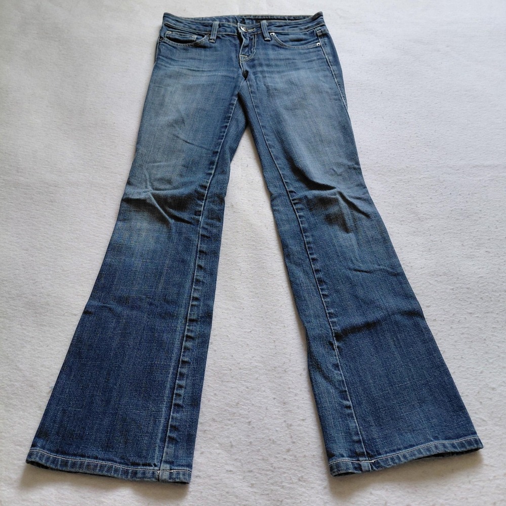 Vtg Peoples Liberation Womens Whitney Bootcut Jeans Size 24 Dark Denim Stretch